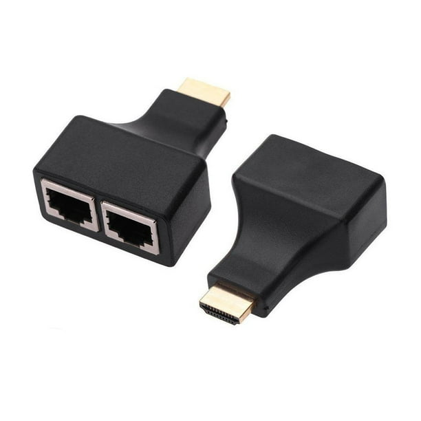 HDMI to RJ45 Network Adapter, Qaoquda 1080P HDMI Male to Dual RJ45