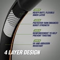 thumbnail image 3 of Rugged Rhino Heavy Duty Flexible Light Weight Garden Hose, 75ft x 5/8in, 4 Layer Leakproof Outdoor Gardening Tools, Watering Supplies, Powerful Water Pressure for Lawn, Flowers, Black Orange, 3 of 5