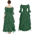 thumbnail image 7 of Fairy Dress, Renaissance Dress Women, Renaissance Costume Women, Renaissance Dress, Victorian Dress Renaissance Costume Women Gothic Witch Dress Medieval Wedding Dress, Dark Green S, 7 of 7