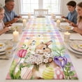 thumbnail image 6 of Virelaxpo Easter Table Runner Bunny and Egg Pattern, Linen-Textured Decorative Tablecloth for Dining Room, Living Room, Holiday Decor, 6 of 6