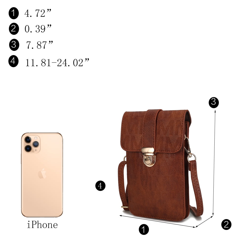 MKF Collection Women's Wallet, Cell Phone Purse Crossbody Handbag by Mia K - Chocolate
