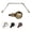 Antique Brass, variant on Central Design ABay-90-4 0.8125 in. Remi Bay Window Curtain Rod with Side Rod Extends Upto 20 to 36 in. & Center Rod Extends Upto 38 to 72 in., Antique Brass