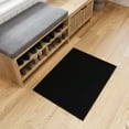 thumbnail image 2 of Ottomanson Solid Indoor Doormat 2'3" x 3' - Non Slip Low Pile Area Rug for Entryway, Black, 2 of 11