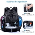 thumbnail image 4 of Mochila de playa VIGEGARI impermeable a prueba de arena con compartimento para zapatos, 4 of 8