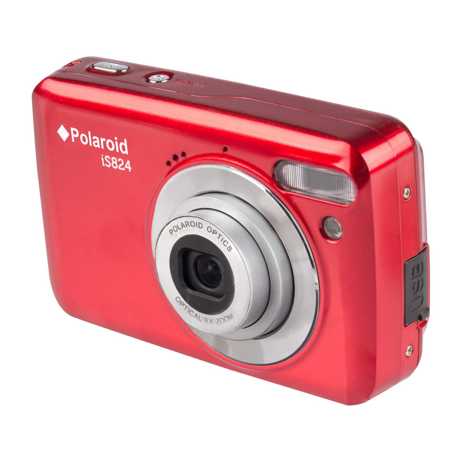 Polaroid 16MP 8X Optical Zoom Digital Camera with 2.4" Preview Screen Red