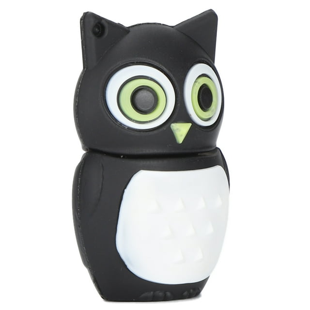 Disco U de dibujos animados,Durabilidad mejorada Memory Stick de unidad flash negra de disco U de dibujos animados