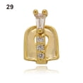 thumbnail image 1 of Hip Hop Single Tooth Grillz Cap Top Gold Silver Plated Punk Teeth Caps Halloween Cosplay Party Tooth Rapper Funny Jewelry Gift BLD, 1 of 7