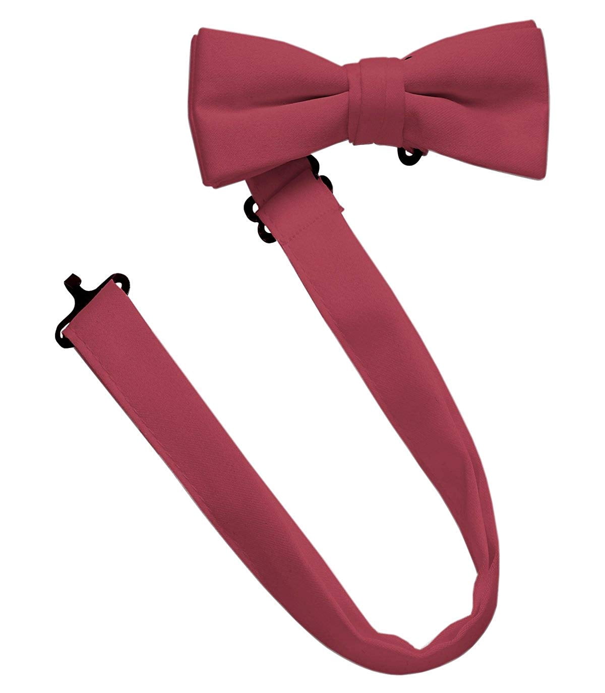 Hold'Em Bow Tie For Mens Boys and Baby Satin look Solid Color Adjustable Pre-tied