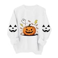 thumbnail image 6 of VKOYWKM Oversized Halloween Sweatshirts Women Pumpkin Graphic Sweatshirts Crewneck Long Sleeve Fall Sweatshirt Vintage Spooky Halloween Pullover Sweatshirts, 6 of 8