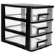 thumbnail image 5 of Armario portátil de almacenamiento multifuncional tipo cajón de plástico de tres capas (negro y transparente), 5 of 8