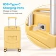 thumbnail image 5 of TABU 20" Ride on Luggage with Seat for Kids, Kids Luggage with Wheels & TSA Lock for Travel,Yellow, 5 of 10