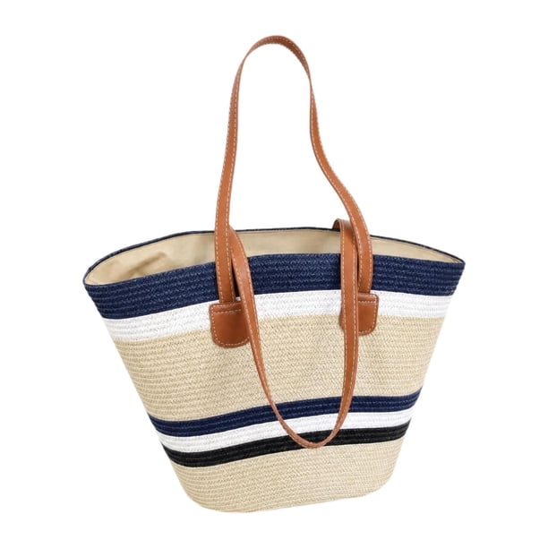 Bolso tote para mujer, bolso de viaje elegante, bolso de mano grande para mujer, ideal para el verano. Azul oscuro