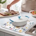 thumbnail image 2 of Pioneer Flower Floral Print Pattern Dish Drying Mat for Kitchen 1 Pack, Ultra Absorbent Microfiber Dishes Drainer Mats,16"x18", 2 of 6