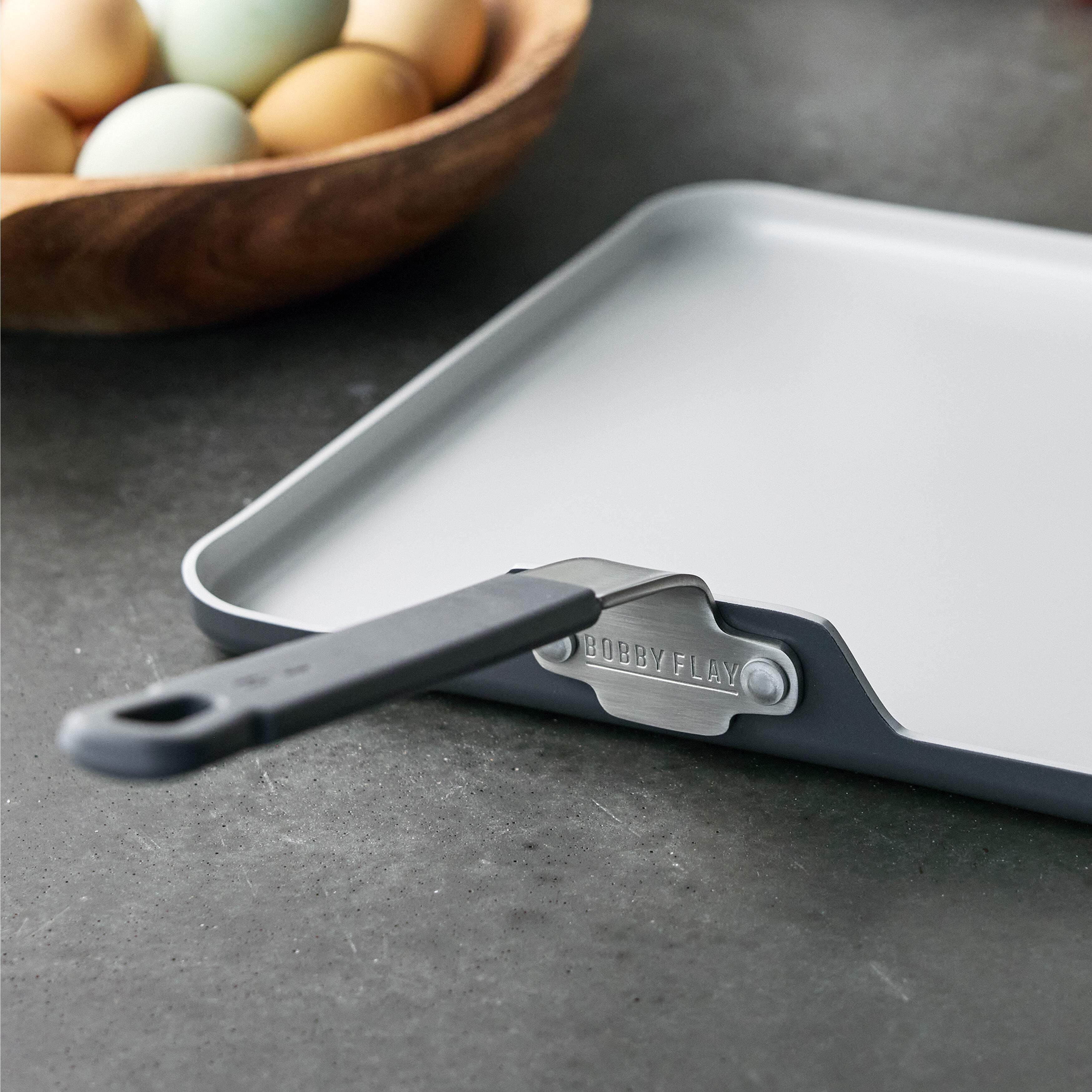 GreenPan Bobby Flay 11" Nonstick Square Griddle, Dishwasher Safe, Gray