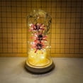 thumbnail image 4 of Eternal Flower Romantic Luminous Wooden Base Transparent Dome Flower Light for Valentine‘s Day, 4 of 8