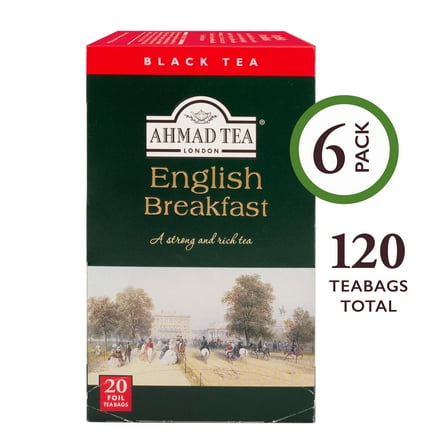 Ahmad Tea English Breakfast Black Tea Bags, 120 Ct (6 Boxes of 20)
