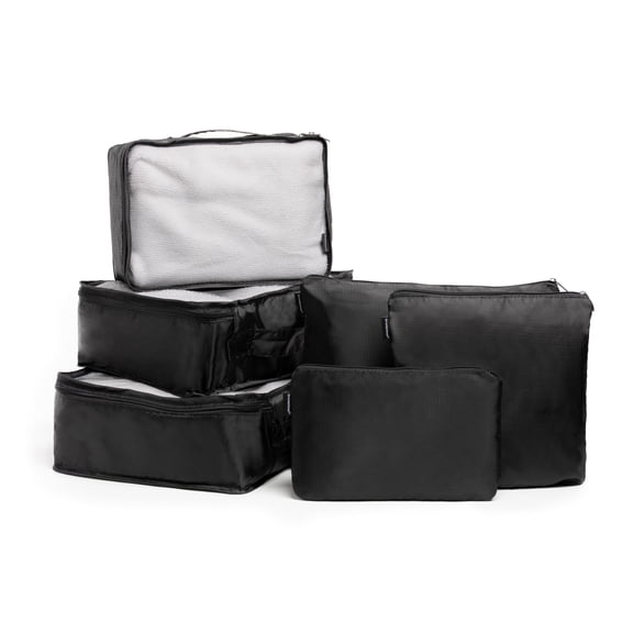 Brookstone Packing Cubes for Travel Multi-Functional Luggage Organizers for Suitcase 6 Piece
