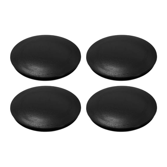 4 Pack Snug Plugs, Rubber Hole Plugs Round Soft Flexible Stopper Fit 50mm (1.97 Inch) Hole Dia., Waterproof Silicone Plug, Black