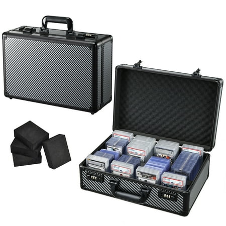 Velore Extra Large Graded Card Case Storage Box with 4-Row Trading Card Display Box with Combo Lock