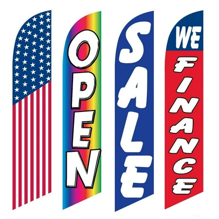 4 Advertising Swooper Flags America Open Sale We Finance