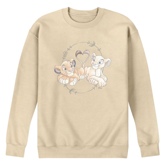 The Lion King - Simba Nala Heart Men's Graphic Fleece Sweatshirt