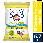 SkinnyPop Gluten-Free White Cheddar Popcorn, 6.7 oz Sharing-Size Bag