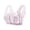 Purple, variant on Women V Neck Front Closure Bra Embroidery Mesh Thin Wide Strap Soft Breathable Comfort Daily Support Lingerie Green