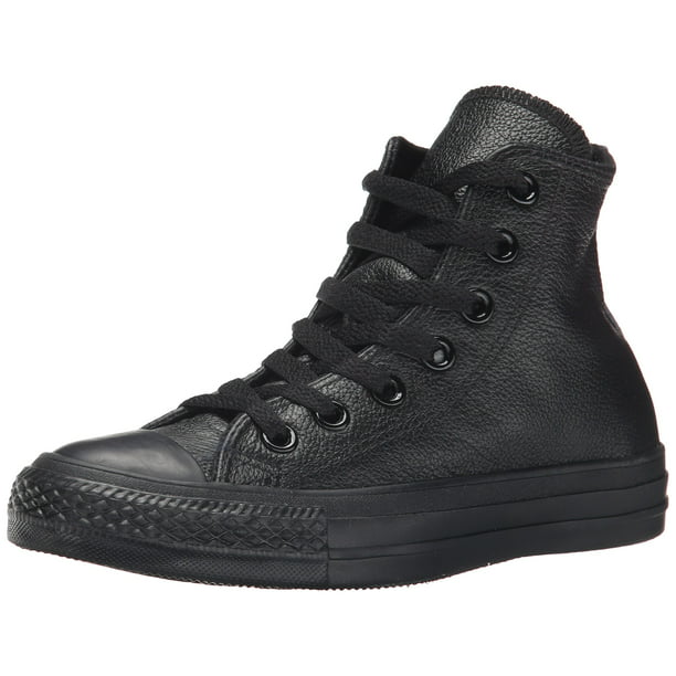no brand: converse 1t405: unisex chuck taylor all star leather hi black nubuck sneaker b(m) us / 9 d(m) us men, Walmart.com