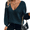Royal Blue, variant on WTOBBY Women's Casual Loose Bow V-Neck Solid Color Sweater, Fashionable Pullover for Daily Wear, Comfortable and Chic with Decorative Bow Detail,Black L