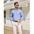 thumbnail image 4 of COOFANDY Mens Black Button Down Shirt Long Sleeve Casual Shirt Regular Fit Dress Shirt, 4 of 7