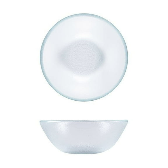 Turgla Fusion Glass dia.5.5" h:2" 14 oz. Round Clear Glass Bowl (Set of 2)