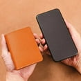 thumbnail image 4 of Simple Fashion Super Slim Folding Leather Card Wallet Small Purse Credit Card Holder Card Bag BROWN, 4 of 8