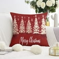 thumbnail image 3 of Welcome Christmas Snowflake Pine Tree Throw Pillow Covers Modern Square Cushion Covers 2 Pieces Fashion Pillow Cover for Indoor Home Bedroom, 3 of 7