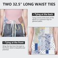 thumbnail image 6 of Pioneer Flower Floral Print Pattern Apron-Garden Aprons for Women with Pockets-Cotton Linen Waterproof Kitchen Cooking Gardening Aprons Adjustable for Kitchen,Cooking,BBQ and Salon 33x27 Inch, 6 of 7