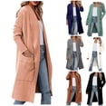 thumbnail image 6 of Lovskoo Long Cardigans for Women Trendy Casual Long Sleeve Draped Open Front Knit Pockets Cardigan Jackets Pink, 6 of 6