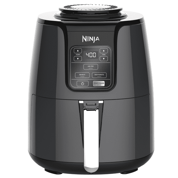 Restored Premium Ninja 4 qt Air Fryer, Non Stick Basket with Crisper Plate- Black, Automatic Shutoff (Refurbished)