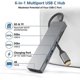 thumbnail image 2 of 6 In 1 Usb C Hub Multiport Adapters ,mac Dongle With 4k Hdmi, 100w Fast Charging, Usb-c And 3 Usb-a 5gbps Data Port, Usb 2.0, 2 of 5