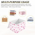 thumbnail image 6 of Yayeee Collapsible Cube Storage Bin with Lid Fabric Closet Decorative Basket with Handles, Geometric Love, 6 of 7