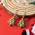 thumbnail image 2 of GKNET Christmas Xmas Tree Pearl Crystal Earrings Hook Drop Dangle Women Delicate Jewelry Gift, 2 of 4