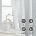 thumbnail image 3 of DriftAway 100% Blackout Curtain Liners for Bedroom Living Room Full Light Blocking Thermal Insulated Blackout Liner with 18 Pcs Rings 2 Panels Set for 96 Inch Long Curtains Each 50"W x 92"L Off White, 3 of 8
