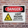thumbnail image 4 of (2 Pack) UV Light Hazard Avoid Looking OSHA Danger Sign 14 Inch X 10 Inch Plastic Sign, Weather Resistant, UV Protected for Workplace, Business, and Construction Site, Made in the USA, 4 of 8