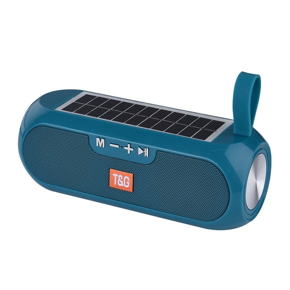 Altavoz inalámbrico Bluetooth 5.0 Caja de sonido con energía solar Radio recargable Altavoz portátil, Azul claro kenally EL002041-05B