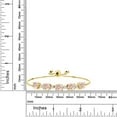 thumbnail image 2 of Gem Stone King 5.20 Ct Peach Morganite White Created Sapphire 18K Yellow Gold Plated Silver Bracelet for Women, 2 of 4