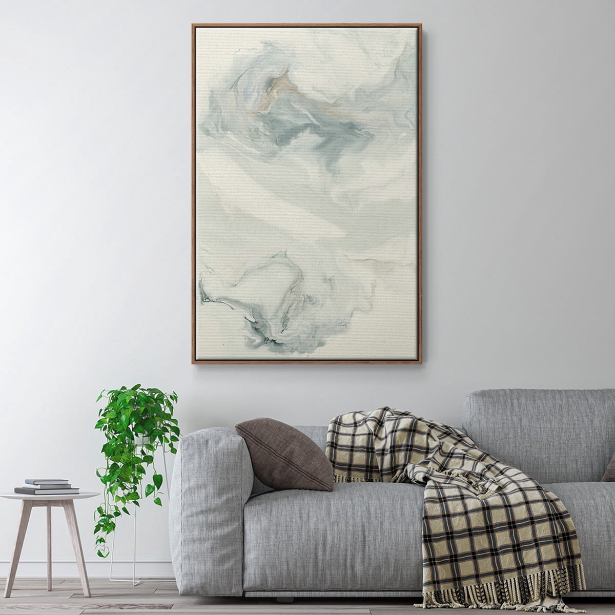 Untitled Framed Premium Gallery Wrapped Canvas - Ready to Hang - 25 x 37 - Walnut Floating Frame