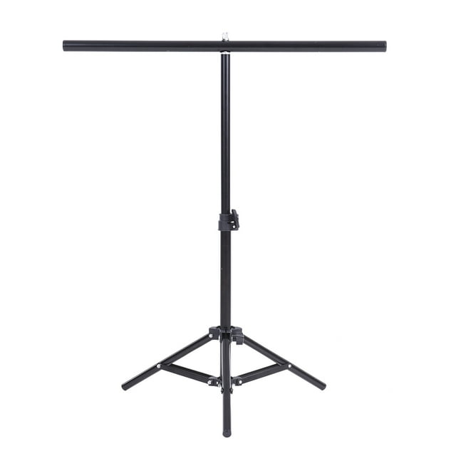 Kit de Support en Métal pour Studio de Photographie 60.5 x 70cm avec Barre Transversale et 3 Pinces pour Fond en PVC