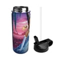 thumbnail image 3 of Tiana Kids Insulated Water Bottle With Straw - 18 Oz Stainless Steel Double Wall Vacuum Cup, Leakproof, Bpa Free, Suitable For Boys And Girls, 3 of 5