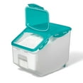thumbnail image 4 of Starfrit LocknLock Plastic Pantry Container with Wheels, 406oz/12L, Airtight, 4-Sided Locking Flip-Top Lid, 4 of 8