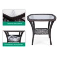 thumbnail image 6 of VIVIJASON 3 Pcs Steel Outdoor Bistro Sets with Thickened Cushion and Glass-Top Coffee Table, Orange, 6 of 7