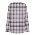 thumbnail image 5 of ICHUANYI Clearance Women Autunm And Winter Casual Lattice Plaid Printed Long Sleeve Buttons Cardigan Coat Tops Outwear(Gray, S) ICHUANYI WER2023081203760, 5 of 5