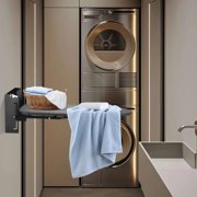 Wall Mounted Ironing Board with Height Adjustment, Space-Saving And Foldable Ironing Board with Removable Heat Resistant Cover